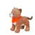 Peluche - peluche chien fun kitties sonore, marron clair foulard orange - 17 cm Orange 3 - vertbaudet enfant 