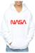 Sweat à capuche coton nasa Blanc+Noir 1 - vertbaudet enfant 