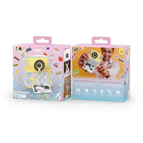 Appareil photo instantané enfant pixiprint - impression noir & blanc Rose jaune 5 - vertbaudet enfant 