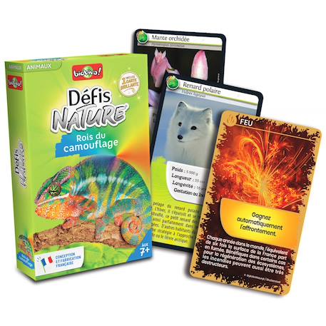 Jeu de cartes - défis nature -  rois du camouflage -  fabriqué en france MULTICOLORE 3 - vertbaudet enfant 