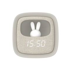 Réveil et veilleuse pour enfant Billy clock - Motif lapin, face avant tissu  - vertbaudet enfant