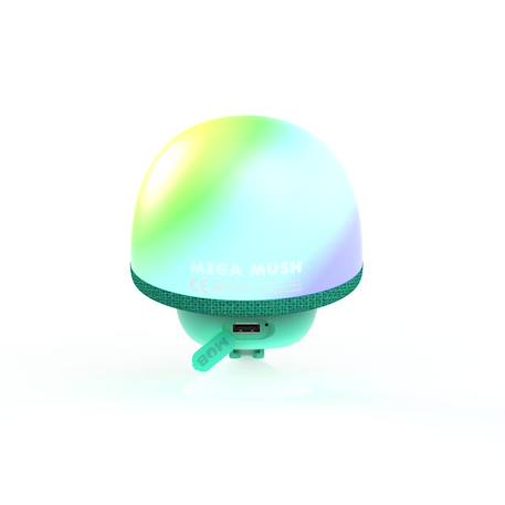 Mini enceinte champignon avec lumières led & ventouse BLeu+Rose+Vert 13 - vertbaudet enfant 