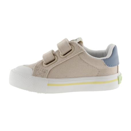 Baskets basses  à scratch Beige+Kaki 5 - vertbaudet enfant 