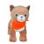 Peluche - peluche chien fun kitties sonore, marron clair foulard orange - 17 cm Orange 2 - vertbaudet enfant 