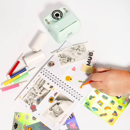 Appareil photo avec impression pixiprint Rose saumon+Turquoise 9 - vertbaudet enfant 