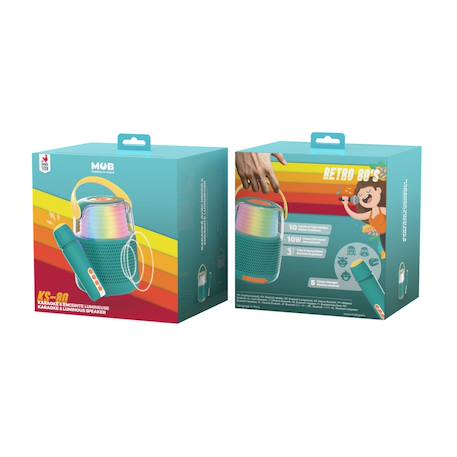 Enceinte bluetooth karaoke avec micro changeur de voix Rose+Vert 12 - vertbaudet enfant 