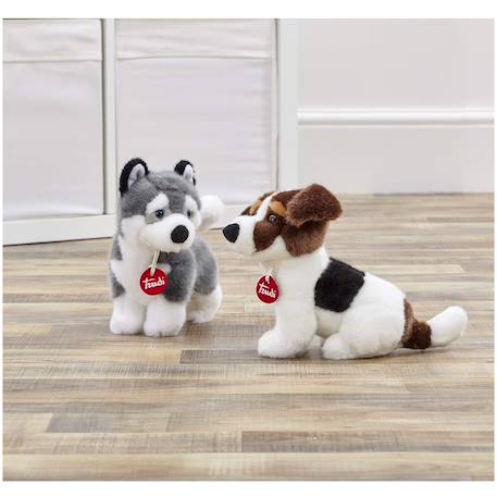 Peluche chien husky 21 cm Gris 4 - vertbaudet enfant 