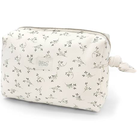 Trousse de toilette sophie olive bloom canvas Ecru, vert 1 - vertbaudet enfant 