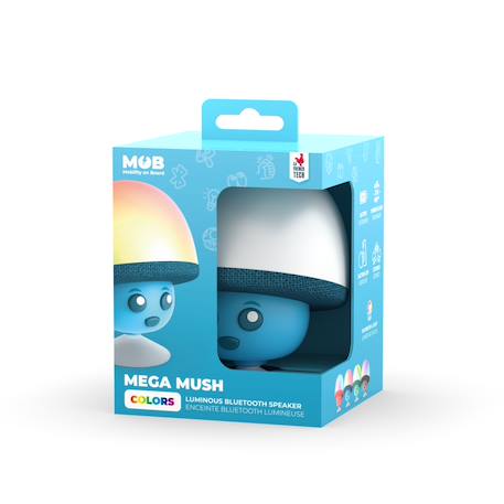 Mini enceinte champignon avec lumières led & ventouse BLeu+Rose+Vert 5 - vertbaudet enfant 
