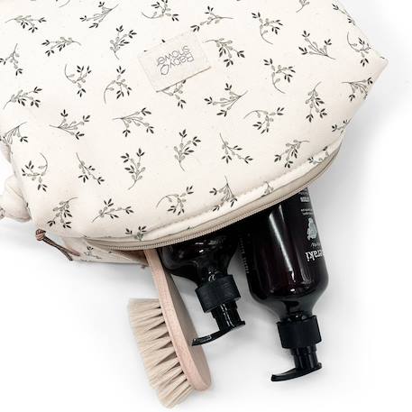 Trousse de toilette sophie olive bloom canvas Ecru, vert 2 - vertbaudet enfant 