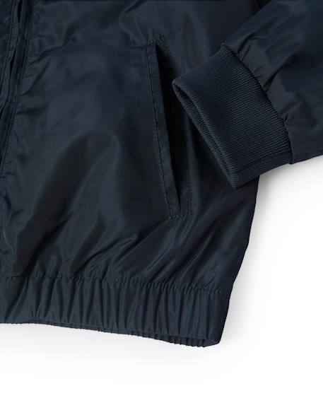 Coupe-vent avec capuche amovible Bleu foncé 5 - vertbaudet enfant 