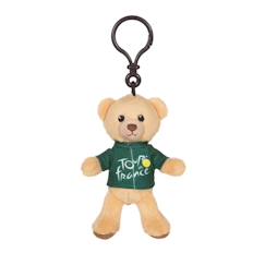 Jouet-Peluche - porte-clés ours - maillot sprinteur vert - 10 cm - peluche officielle du tour de france