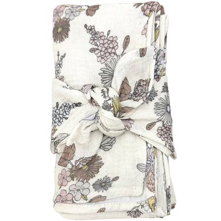 Lot de 2 langes minimax bardot (140 x 100 cm) Ecru, rose, vert 1 - vertbaudet enfant 