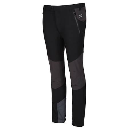 Pantalon polyester tech mountain Gris phoque / orange clair+Noir / cendre 7 - vertbaudet enfant 
