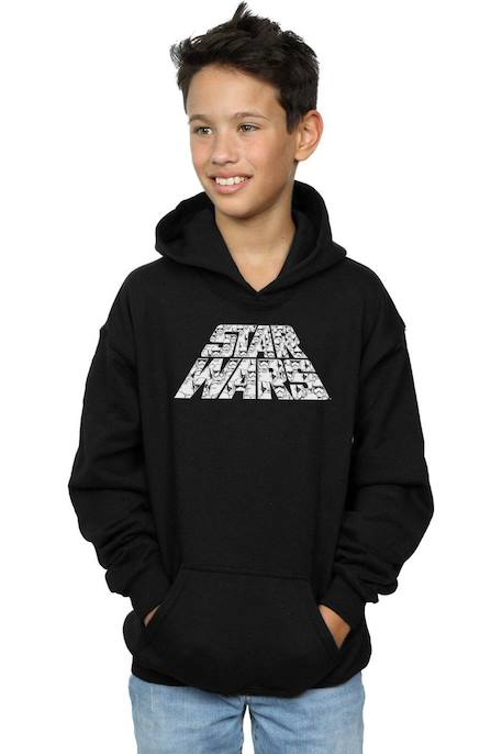 Sweat à capuche coton star wars trooper Noir 2 - vertbaudet enfant 