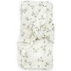 Puériculture-Lot de 2 langes minimax olive bloom (140 x 100 cm)