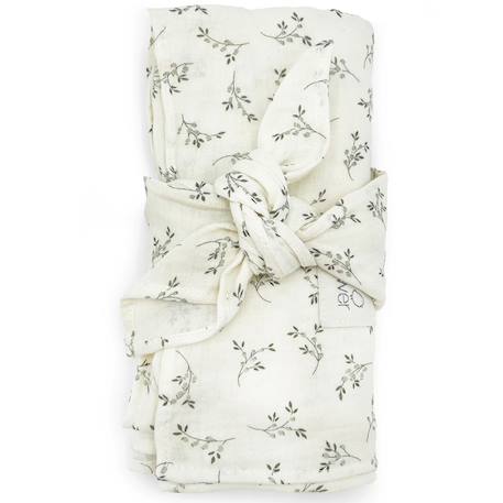 Lot de 2 langes minimax olive bloom Ecru, vert 1 - vertbaudet enfant 