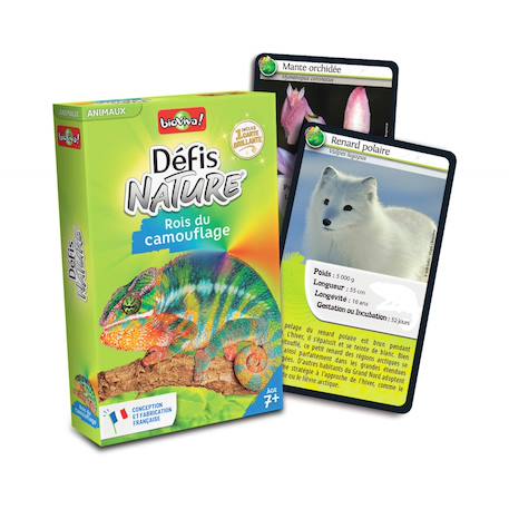 Jeu de cartes - défis nature -  rois du camouflage -  fabriqué en france MULTICOLORE 2 - vertbaudet enfant 