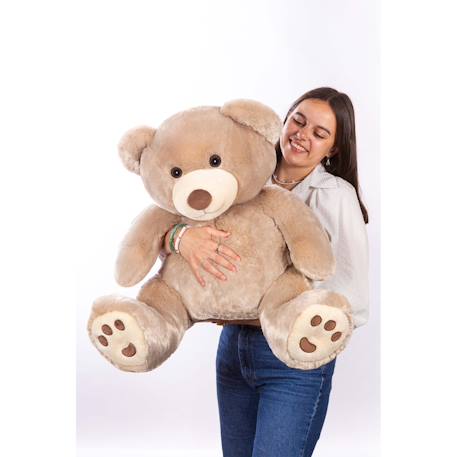 Peluche - peluche ours patachon taupe - 80 cm Marron 2 - vertbaudet enfant 