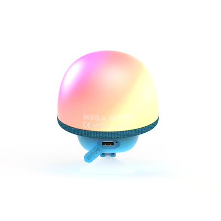 Mini enceinte champignon avec lumières led & ventouse BLeu+Rose+Vert 2 - vertbaudet enfant 