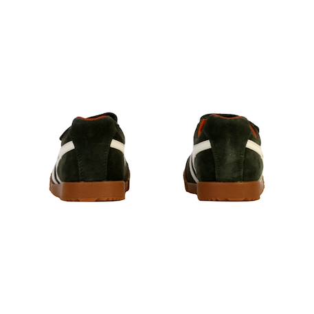 Baskets basses  à scratch Kaki sombre  blanc cassé orange 4 - vertbaudet enfant 