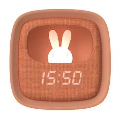 Réveil et veilleuse pour enfant Billy clock - Motif lapin, face avant tissu  - vertbaudet enfant