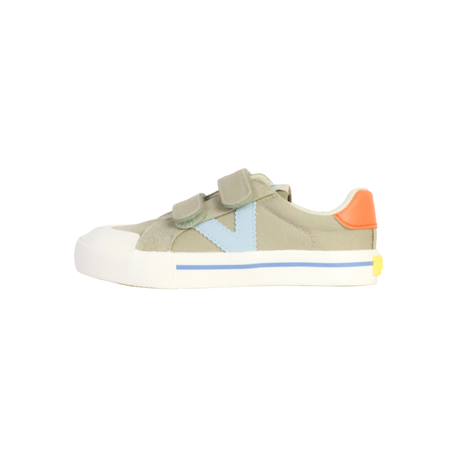 Baskets basses  à scratch Beige+Kaki 8 - vertbaudet enfant 