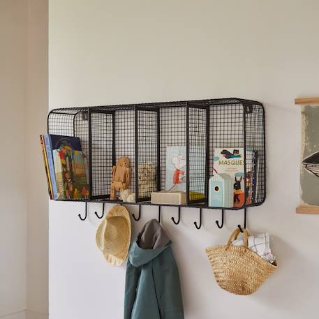 Patère en métal enfant 4 niches 100 sona Noir 4 - vertbaudet enfant 
