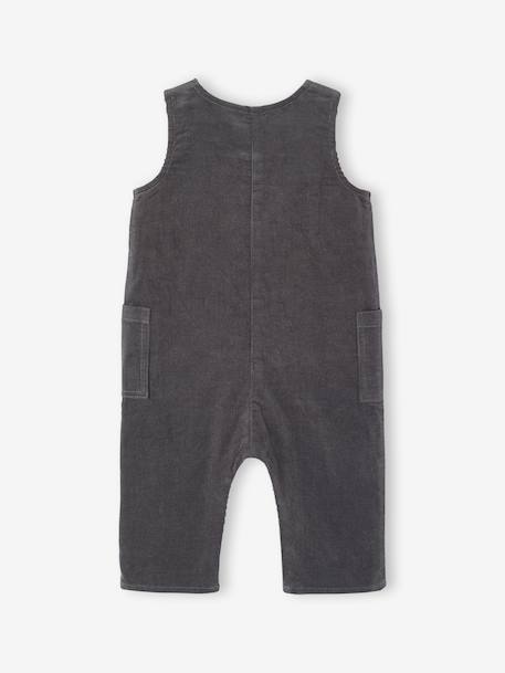 Combinaison bébé en velours côtelé anthracite 3 - vertbaudet enfant 