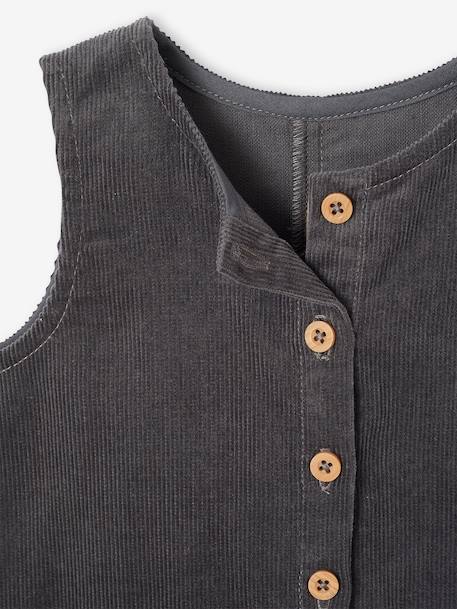 Combinaison bébé en velours côtelé anthracite 4 - vertbaudet enfant 