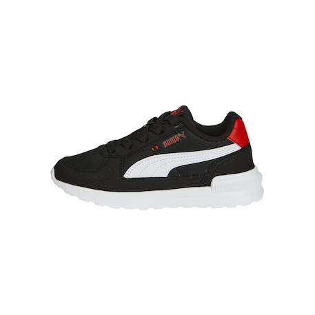 Baskets basses à lacets Noir blanc rouge 2 - vertbaudet enfant 