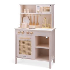 Jouet-Jeux d'imitation-Cuisine en bois et rotin