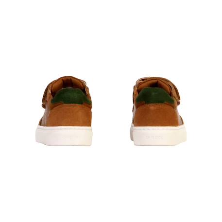 Baskets basses  à scratch Marron militaire 4 - vertbaudet enfant 