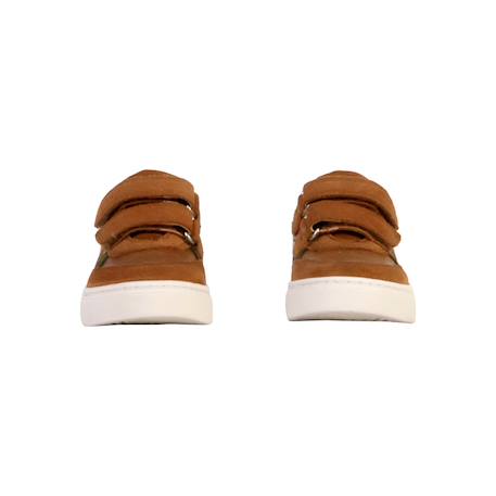 Baskets basses  à scratch Marron militaire 5 - vertbaudet enfant 