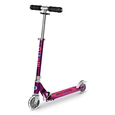 Trottinette enfant micro sprite pearl  led Bleu clair océan+Bleu et rose+Bleu pétrole+Bleu saphir+Rose+Vert eco+Violet 30 - vertbaudet enfant 