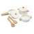 Ensemble de casseroles en bois Blanc 5 - vertbaudet enfant 