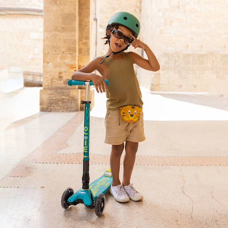 Trottinette enfant maxi micro deluxe pliable   led Baie rouge+Bleu pétrole 8 - vertbaudet enfant 