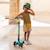 Trottinette enfant maxi micro deluxe pliable   led Baie rouge+Bleu pétrole 8 - vertbaudet enfant 