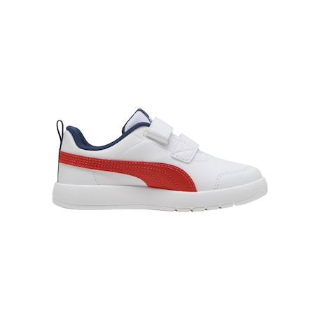 Baskets basses à scratch Blanc white+Puma blanc fierce rouge bleu 7 - vertbaudet enfant 