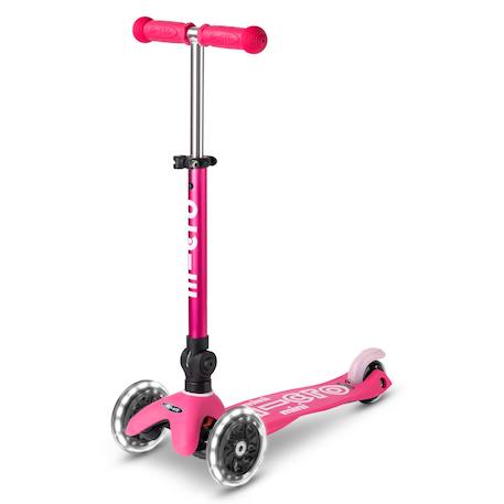 Trottinette 3 roues mini micro deluxe  pliable led Aqua+Bleu nuit+Rose 13 - vertbaudet enfant 
