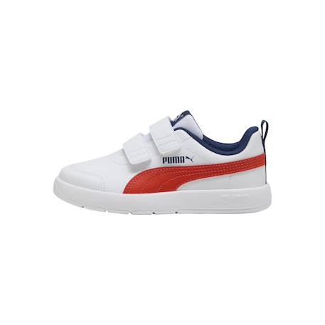 Baskets basses à scratch Blanc white+Puma blanc fierce rouge bleu 8 - vertbaudet enfant 