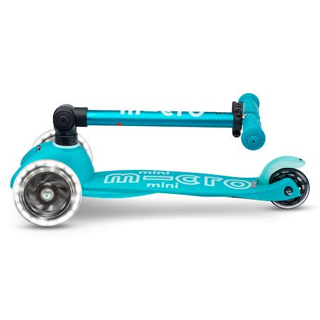 Trottinette 3 roues mini micro deluxe  pliable led Aqua+Bleu nuit+Rose 2 - vertbaudet enfant 