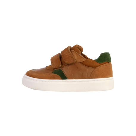 Baskets basses  à scratch Marron militaire 2 - vertbaudet enfant 