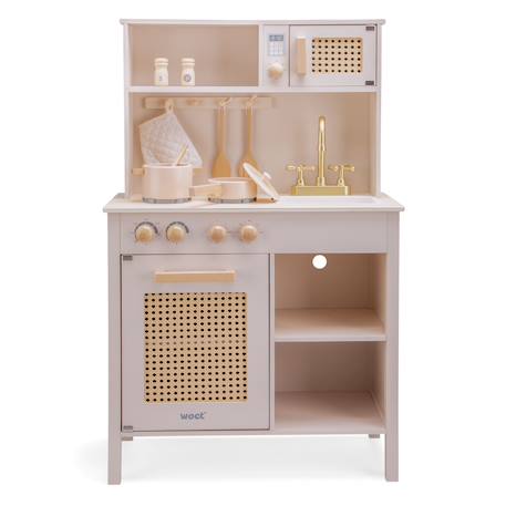 Cuisine en bois et rotin Beige+Rose 4 - vertbaudet enfant 