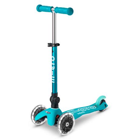 Trottinette 3 roues mini micro deluxe  pliable led Aqua+Bleu nuit+Rose 1 - vertbaudet enfant 