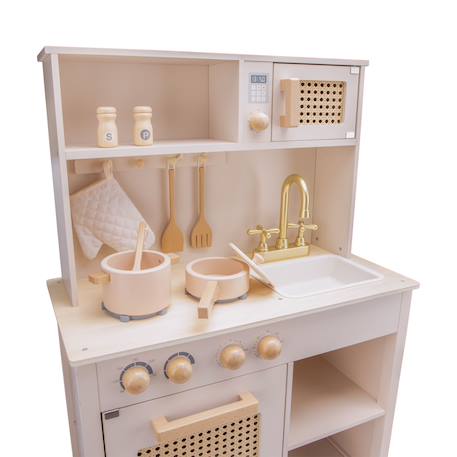 Cuisine en bois et rotin Beige+Rose 5 - vertbaudet enfant 