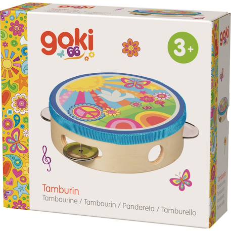 Tambourin flower power Bleu 2 - vertbaudet enfant 