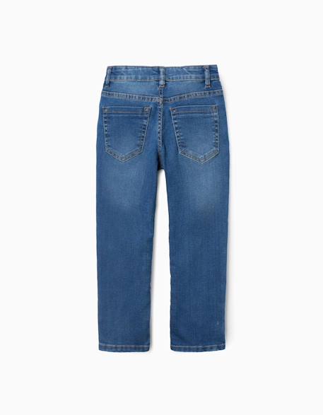 Jean à coupe droite Bleu+Bleu foncé 2 - vertbaudet enfant 