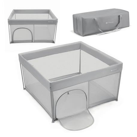 Lit de camping pliant multifonction avec parc intégré Grey 1 - vertbaudet enfant 
