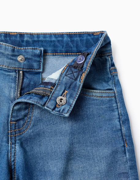 Jean à coupe droite Bleu+Bleu foncé 3 - vertbaudet enfant 
